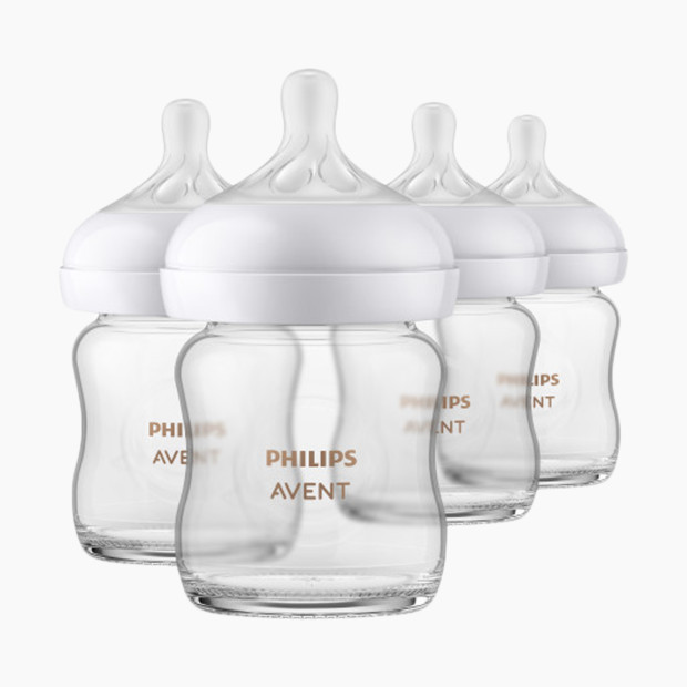 Philips Avent Glass Natural Baby Bottle with Natural Response Nipple Size 4 oz | Babylist