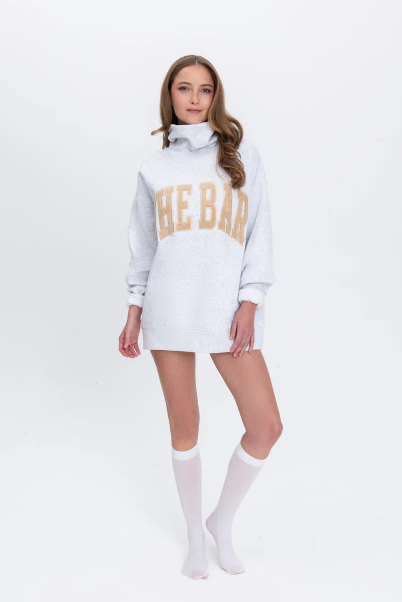 ARLO HIGHEST NECK LT HEATHER GREY/NUDE | The Bar