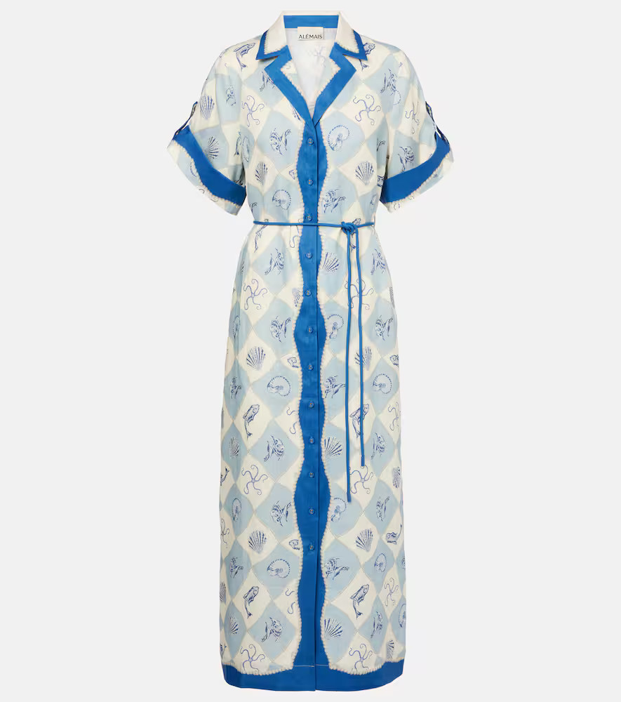 AlÃ©mais Pia printed linen shirt dress | Mytheresa (US/CA)