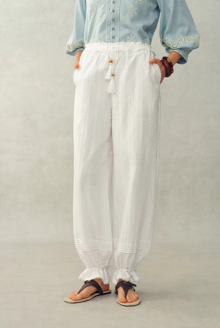 Elsa plissierte Ballonhose aus 100% leichtem Baumwollstoff | Fabrique
