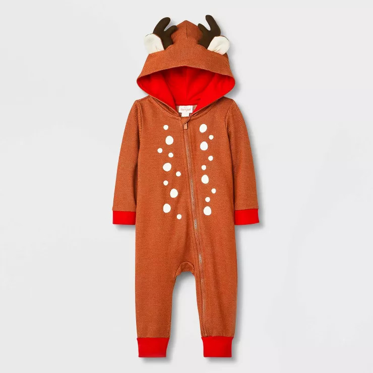 Baby Reindeer Romper - Cat & Jack™ Orange | Target