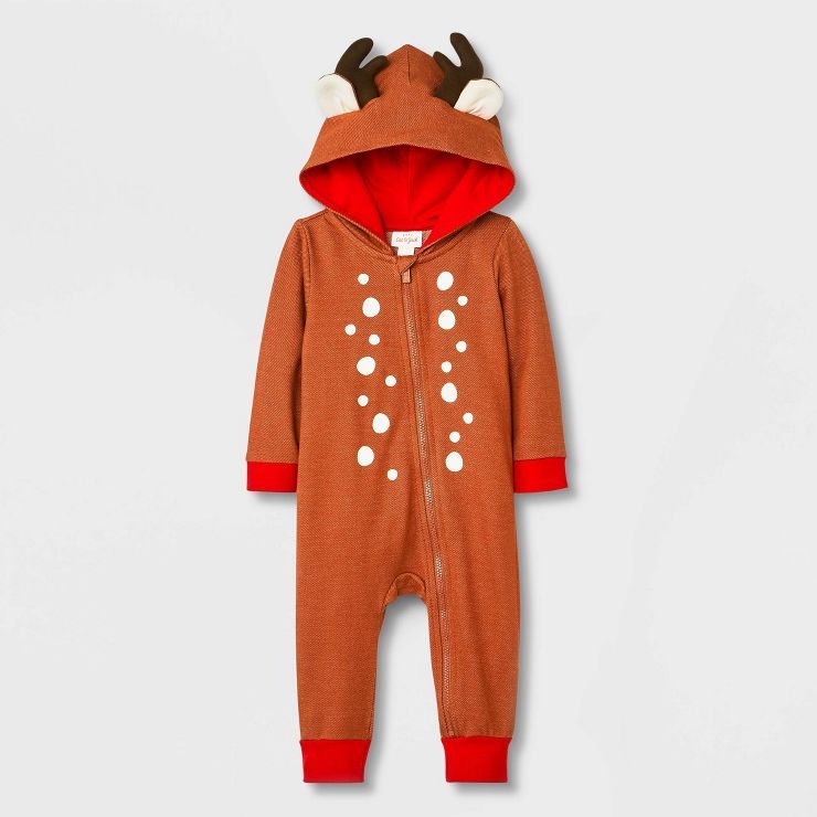 Baby Reindeer Romper - Cat & Jack™ Orange | Target