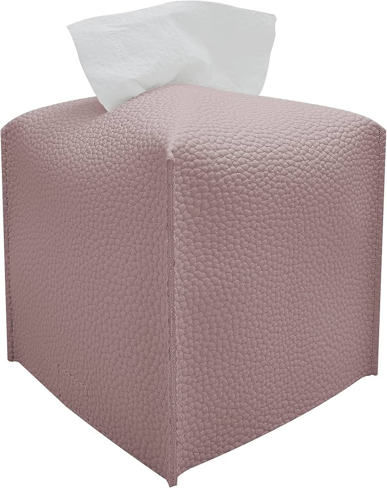 Tissue Box Cover, Langsum Modern Square Tissue Box Organizer, Decorative PU Leather Facial Paper ... | Amazon (US)