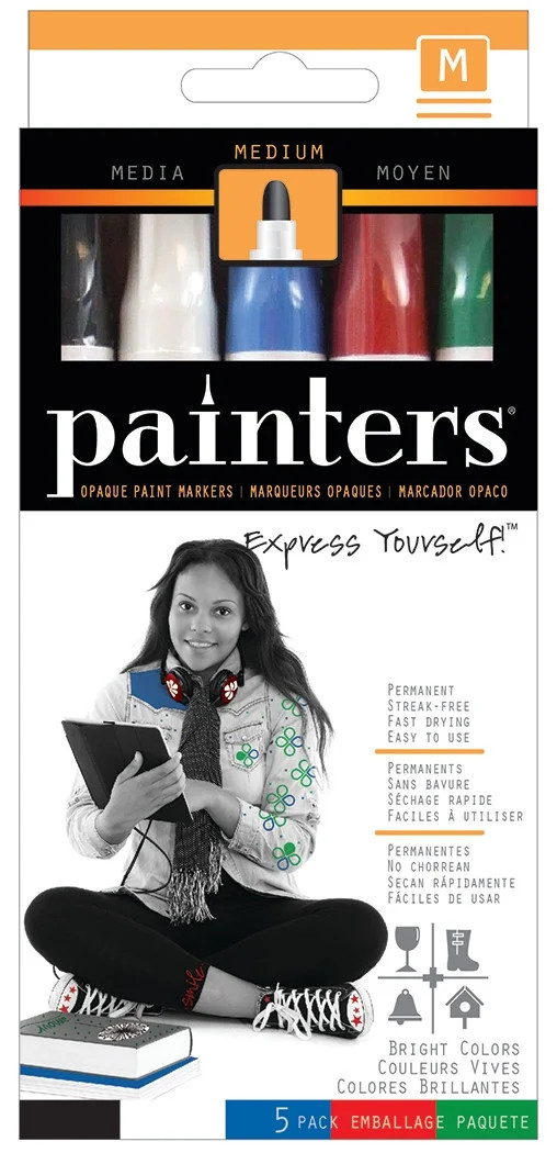 Painters Medium Point Assorted Color Permanent Paint Pens, 5 Count | Walmart (US)