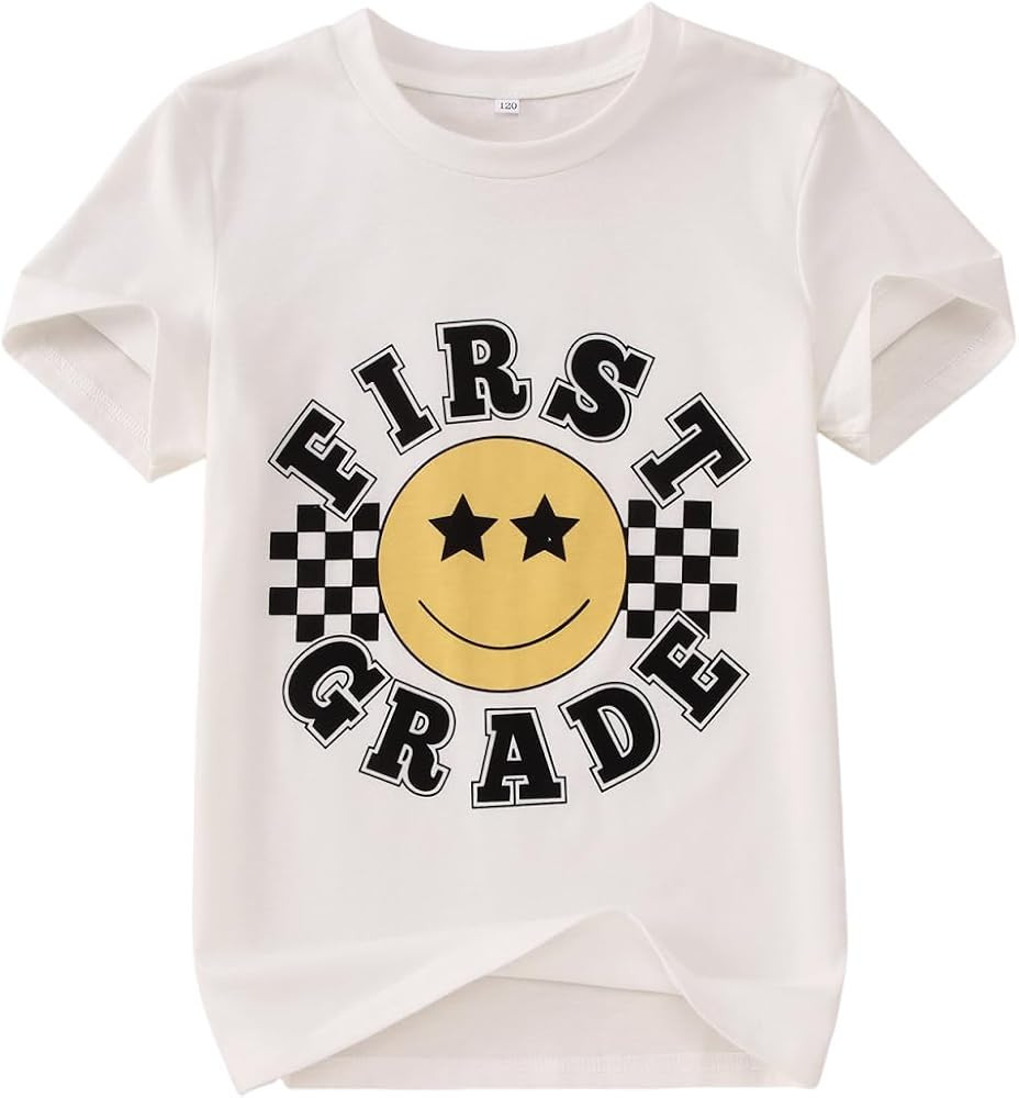 CM C&M WODRO 1st 3rd 4th Grade Shirts for Baby Boy Girl Funny Smile Back to School T-Shirt Kids S... | Amazon (US)