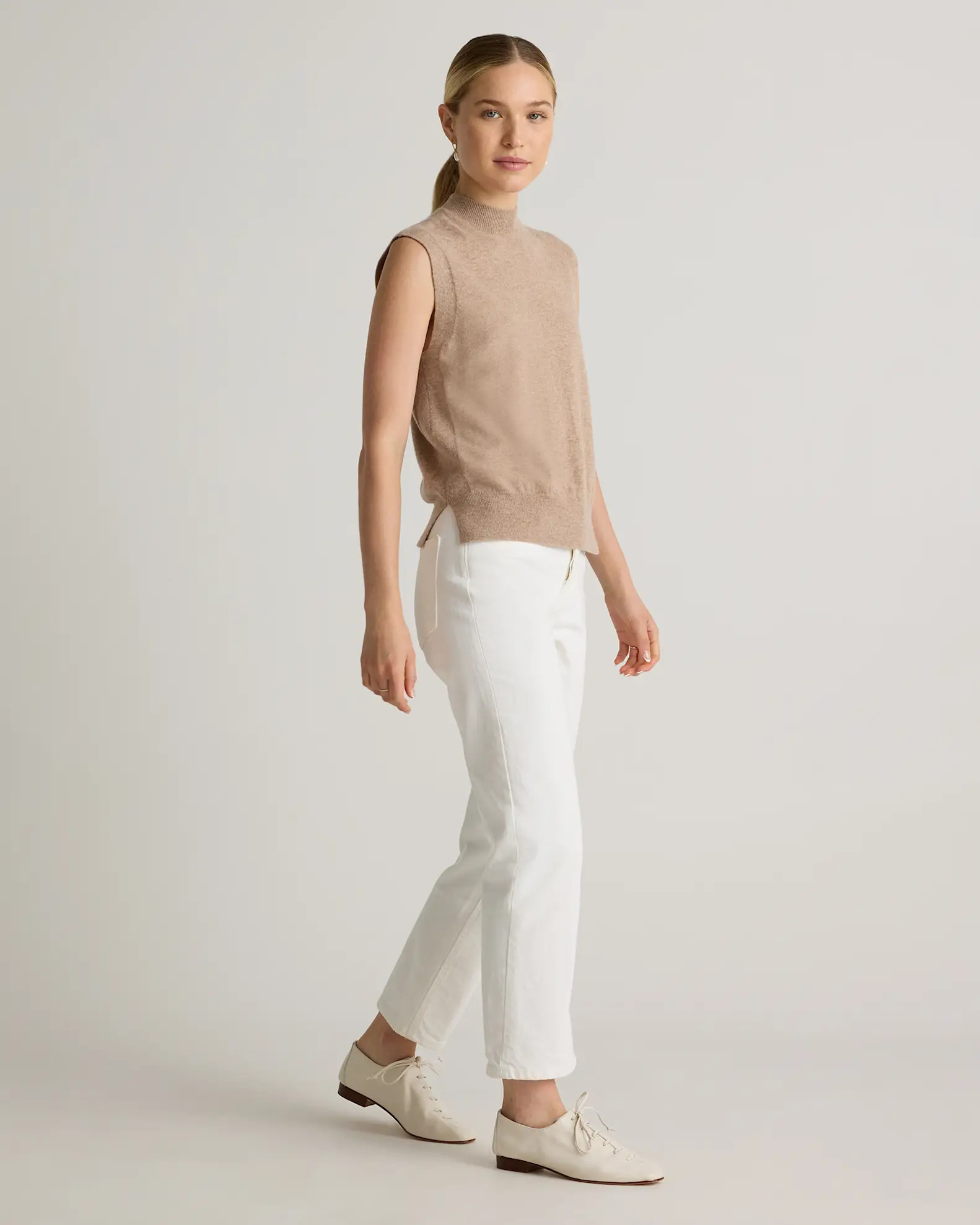 Mongolian Cashmere Mock Neck Sweater Vest | Quince