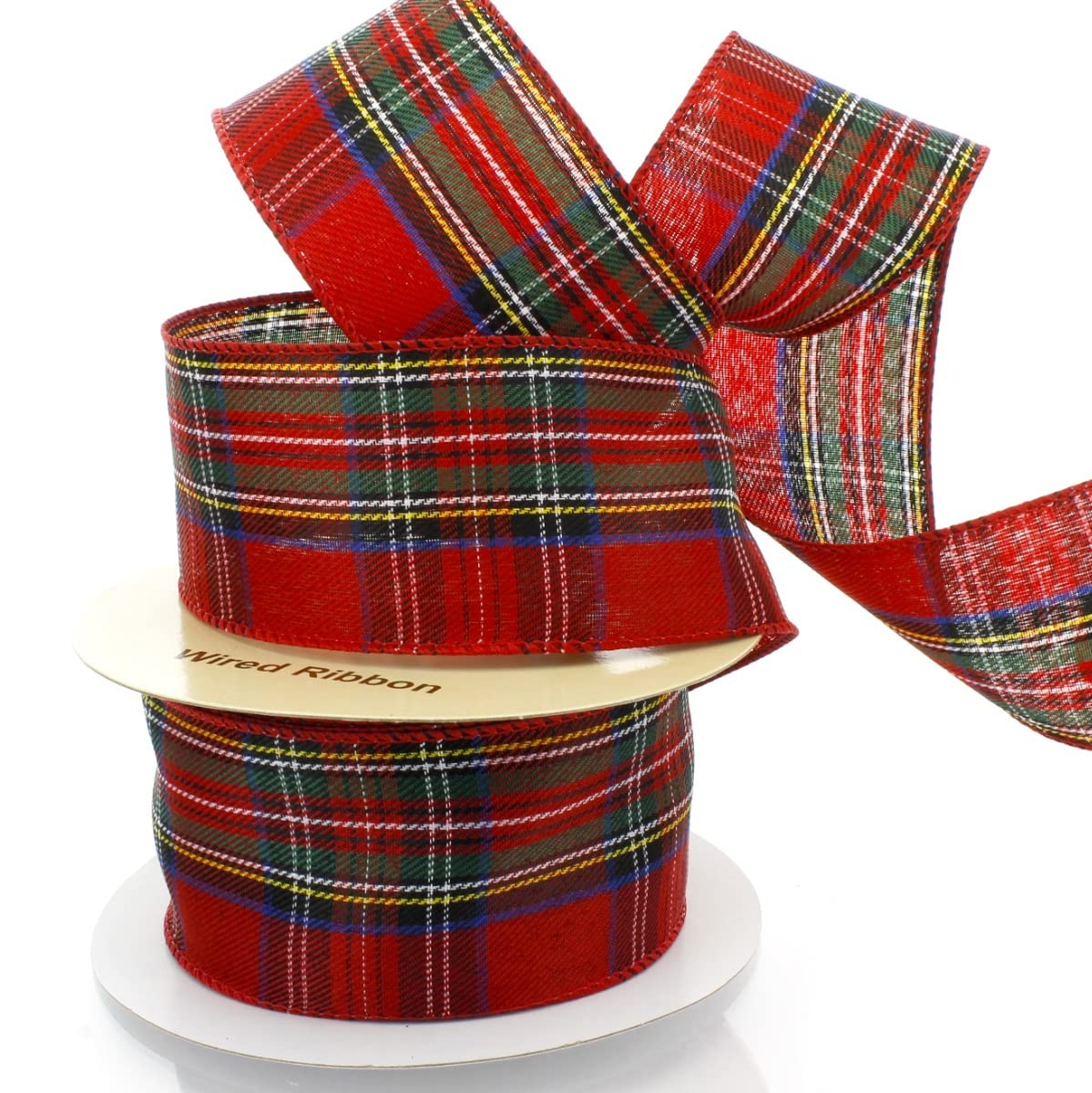 Ribbon Traditions Vintage Red/Blue Plaid Flannel Wired Ribbon 2 1/2" By 10 Yards | Amazon (US)