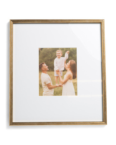 18x20 Matted To 8x10 Beaded Metallic Wall Portrait Frame | TJ Maxx