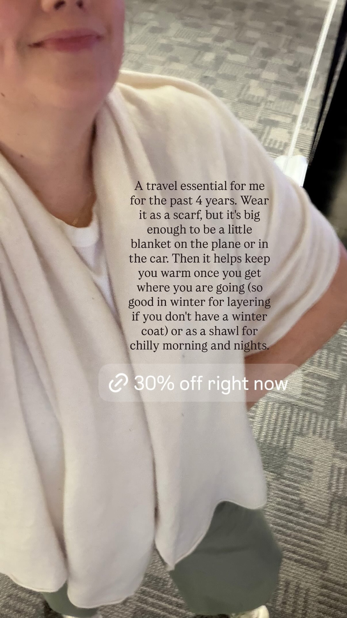 I’ve had this shawl for years now. I love to use it to stay warm on travel days without having to wear a lot of layers. 
#jcrew #cashmere 

#LTKTravel #LTKSaleAlert