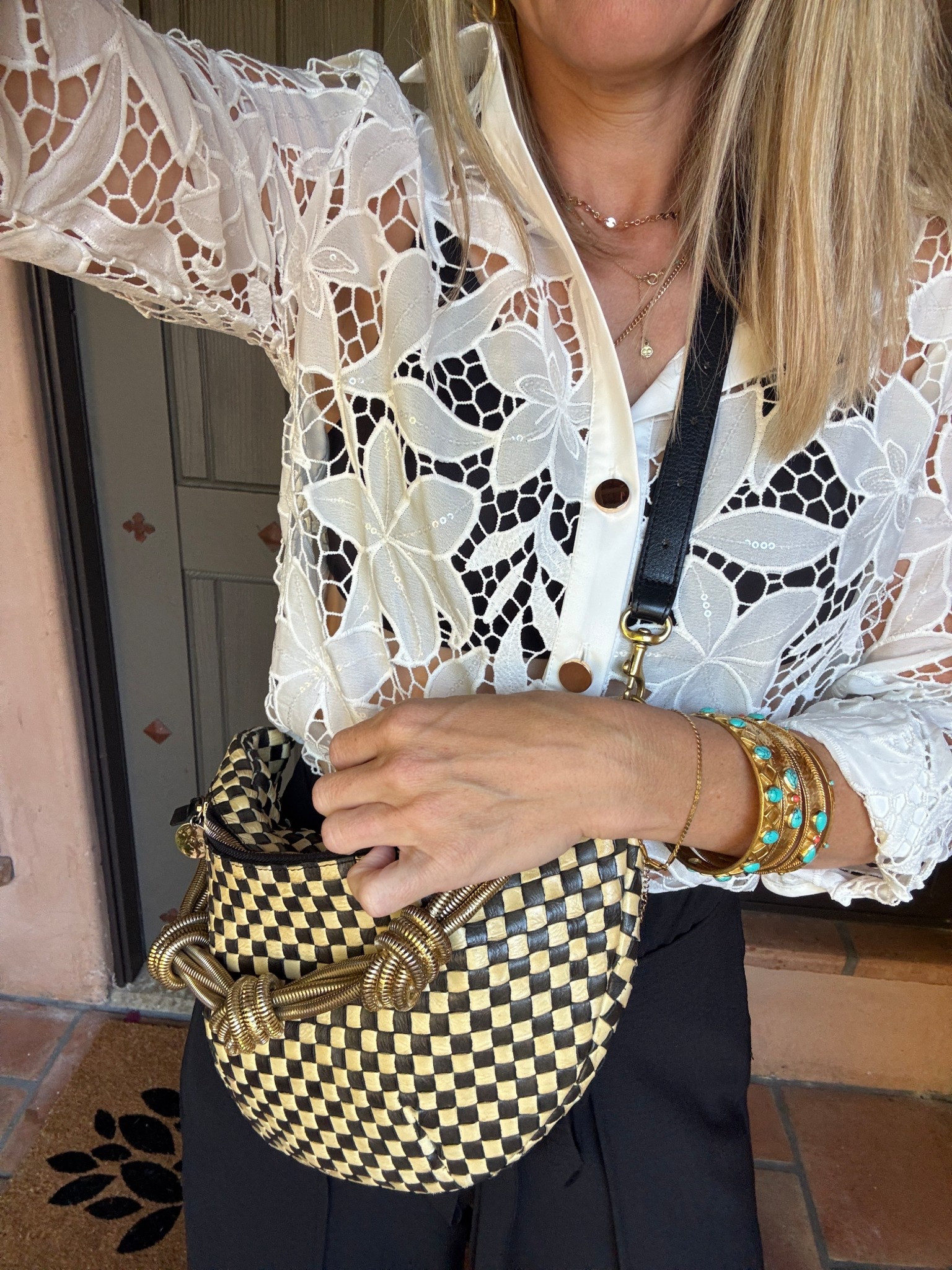 Obsessing over this spring top I snagged from shop Noli.  This is my go to handbag for every day and going out at night. It’s the perfect Crossbody and you can change the straps for a whole new look.  
￼#SpringOutfit #SpringAccessories #GoldJewelry #DateNight ￼

#LTKmomlife #LTKootd #LTKOver40