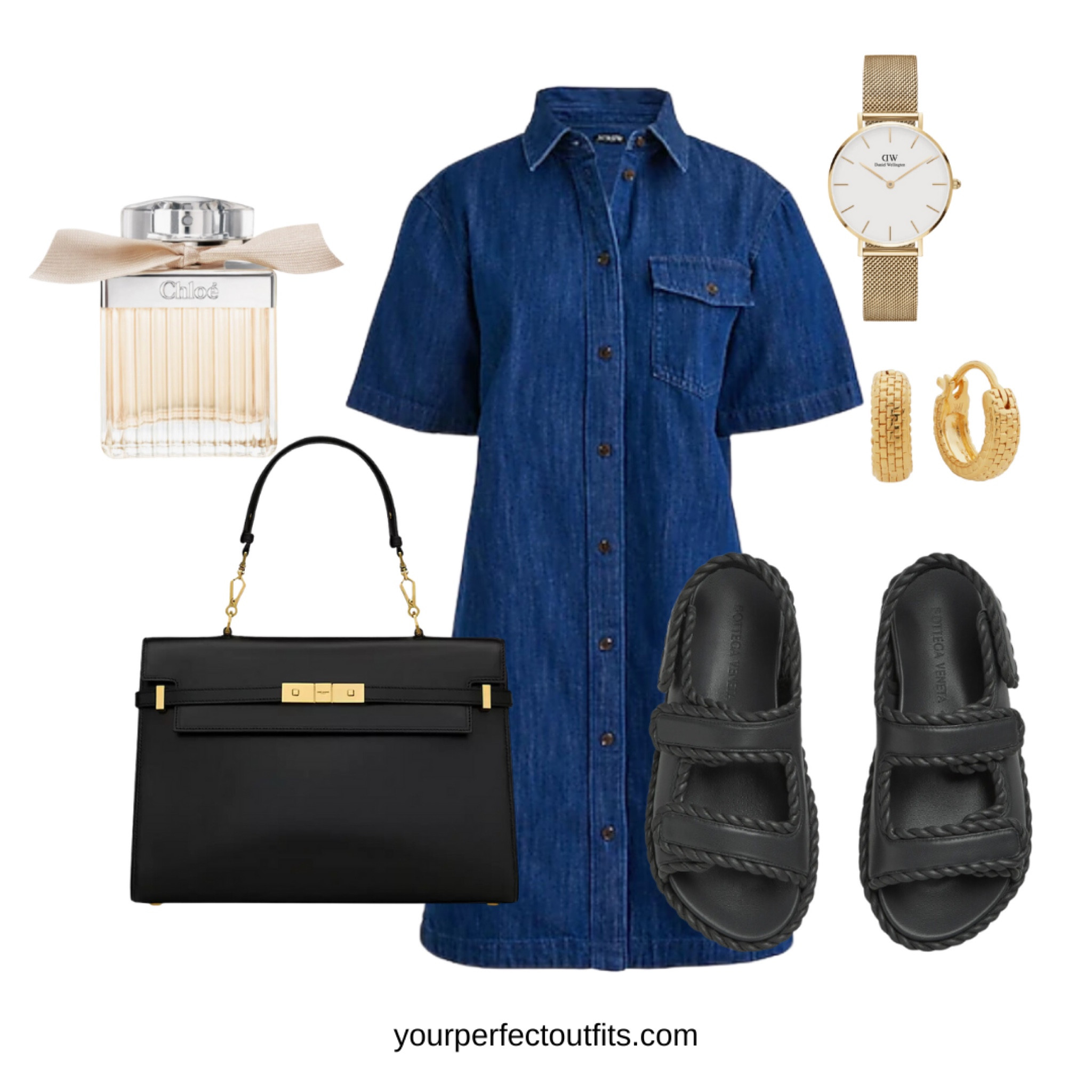 Spring summer look with a denim dress 

#LTKfindsunder100 #LTKsalealert #LTKstyletip