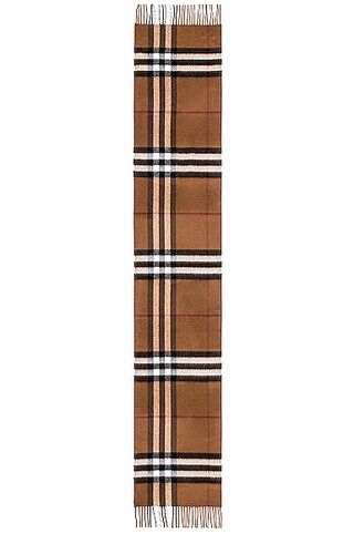 Burberry Giant Check Cashmere Scarf in Birch Brown | FWRD | FWRD 