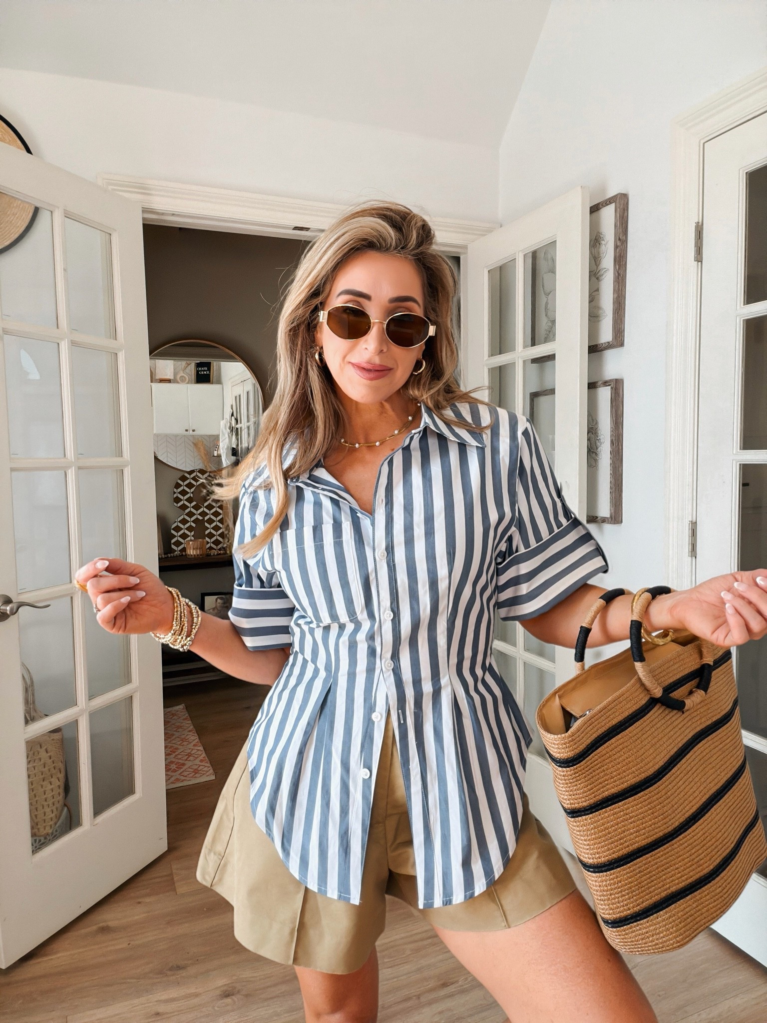 The fit of this stripe button down shirt had me immediately saying yes! 👏🏼 So chic!

Summer outfits, workwear, office outfits, white pants, sandals

#LTKgrwm #LTKOver40 #LTKootd #LTKgrwm #LTKOver40 #LTKootd