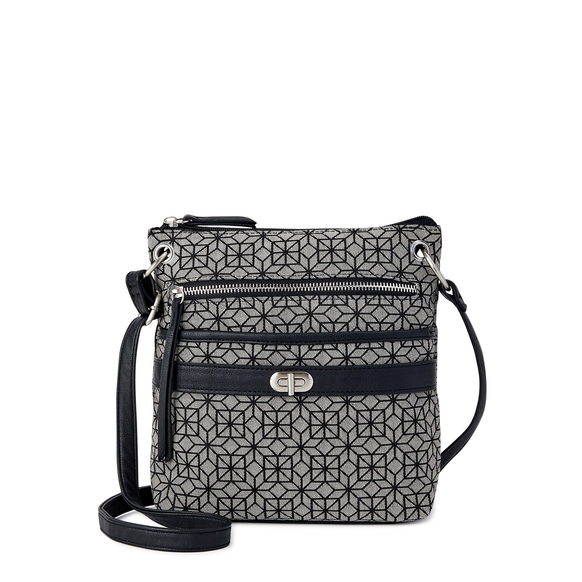Time and TruTime and Tru Women’s Norah Crossbody Handbag Black and BeigeUSD$16.94You save $0.00... | Walmart (US)