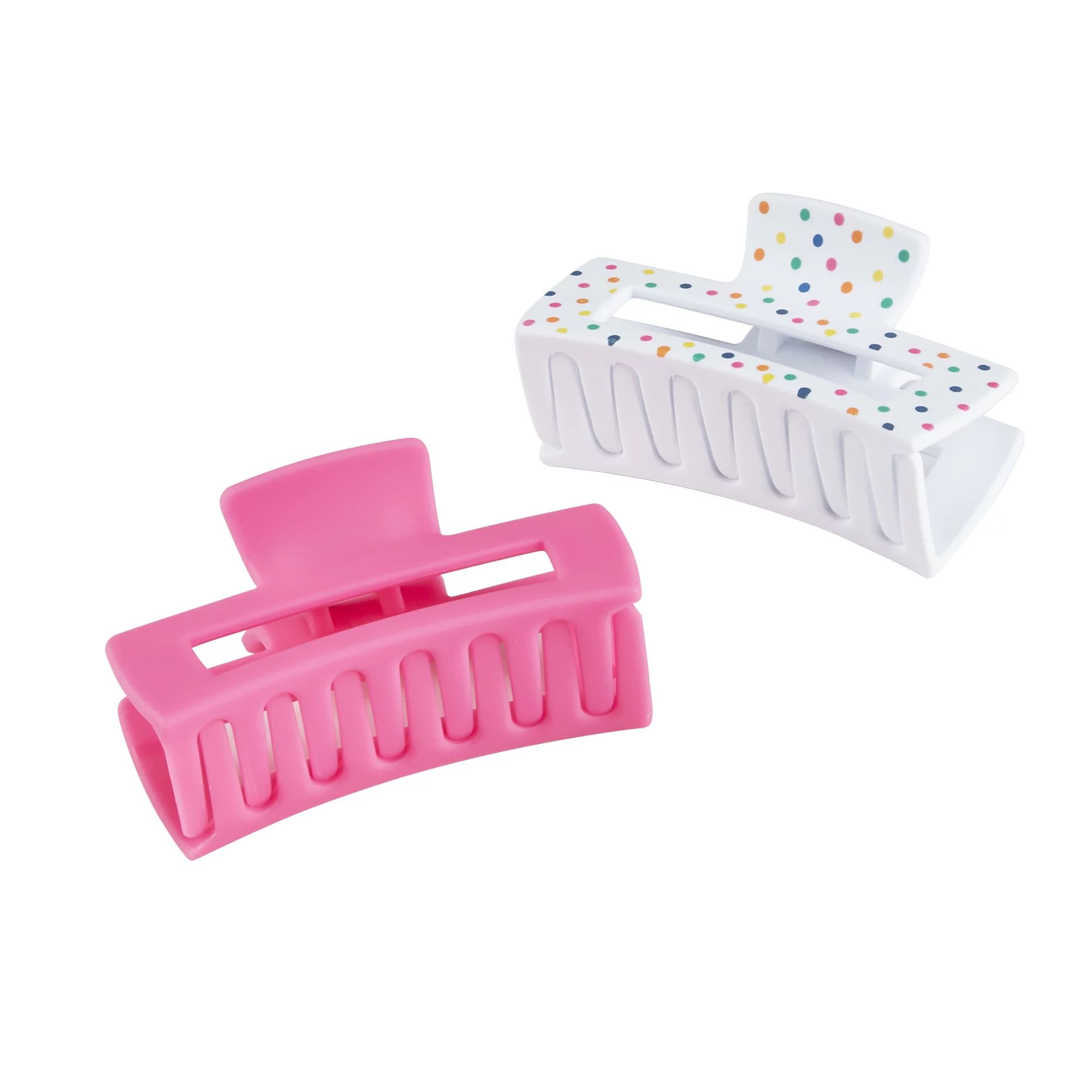 The Home Edit Claw Clips in Pink and Polka Dot Print, 2ct - Walmart.com | Walmart (US)