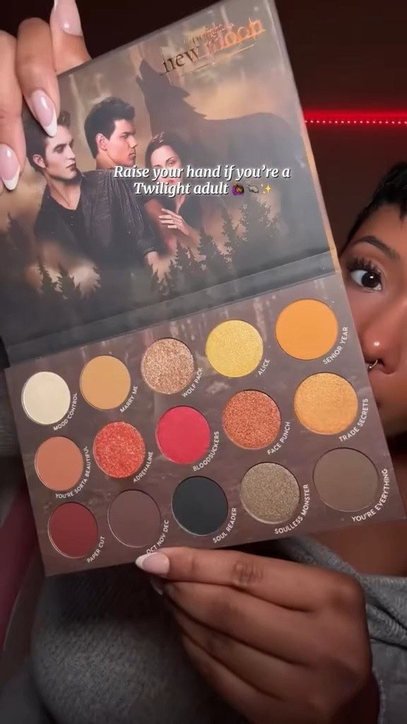 Raise your hand if you love Twilight 🙋🏾‍♀️

If you love Twilight and makeup, this palette is for you 🙂‍↕️

This is the New Moon palette by Colourpop and the colors are absolutely BEAUTIFUL and so pigmented!!! 

They even have an entire set of Twilight themed makeup 😍

Do it lady!!! Live your Twilight dreams with this palette and the original one! 👀😂

colourpop new moon, colourpop palette, new moon eyeshadow, cool tone eyeshadow, mauve eyeshadow, dreamy makeup look, soft glam eyes, everyday eyeshadow, neutral eyeshadow palette, romantic makeup, shimmer eyeshadow, matte eyeshadow, affordable makeup, beauty must haves, eyeshadow tutorial, makeup essentials, makeup favorites, holiday makeup, winter makeup look, cool toned glam, eyeshadow inspo, makeup trends 2025, glam makeup, night out makeup

#LTKBeauty #LTKFindsUnder50 #LTKgrwm