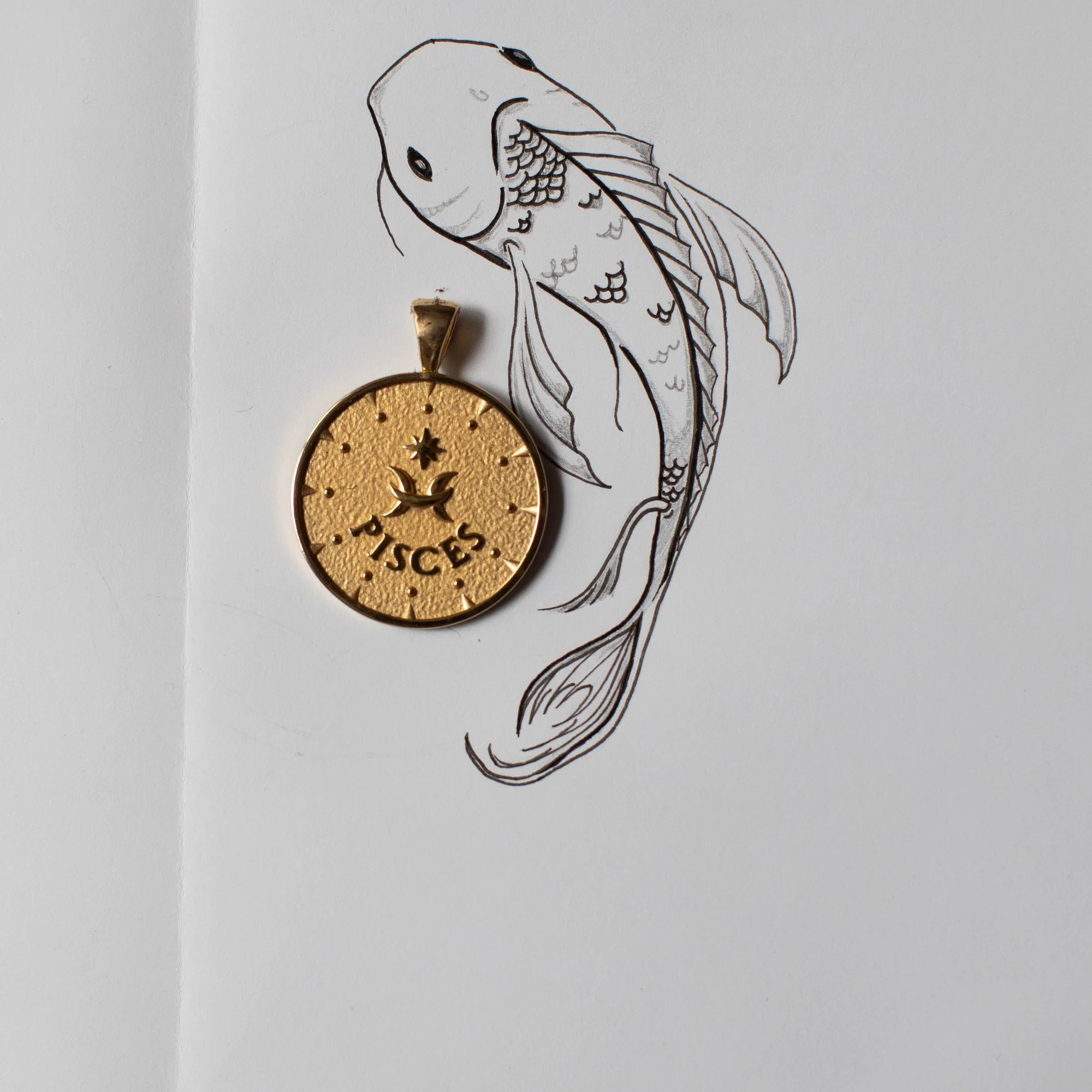 PISCES JW Zodiac Pendant Coin - Feb 19 - Mar 20 SALE | Jane Win