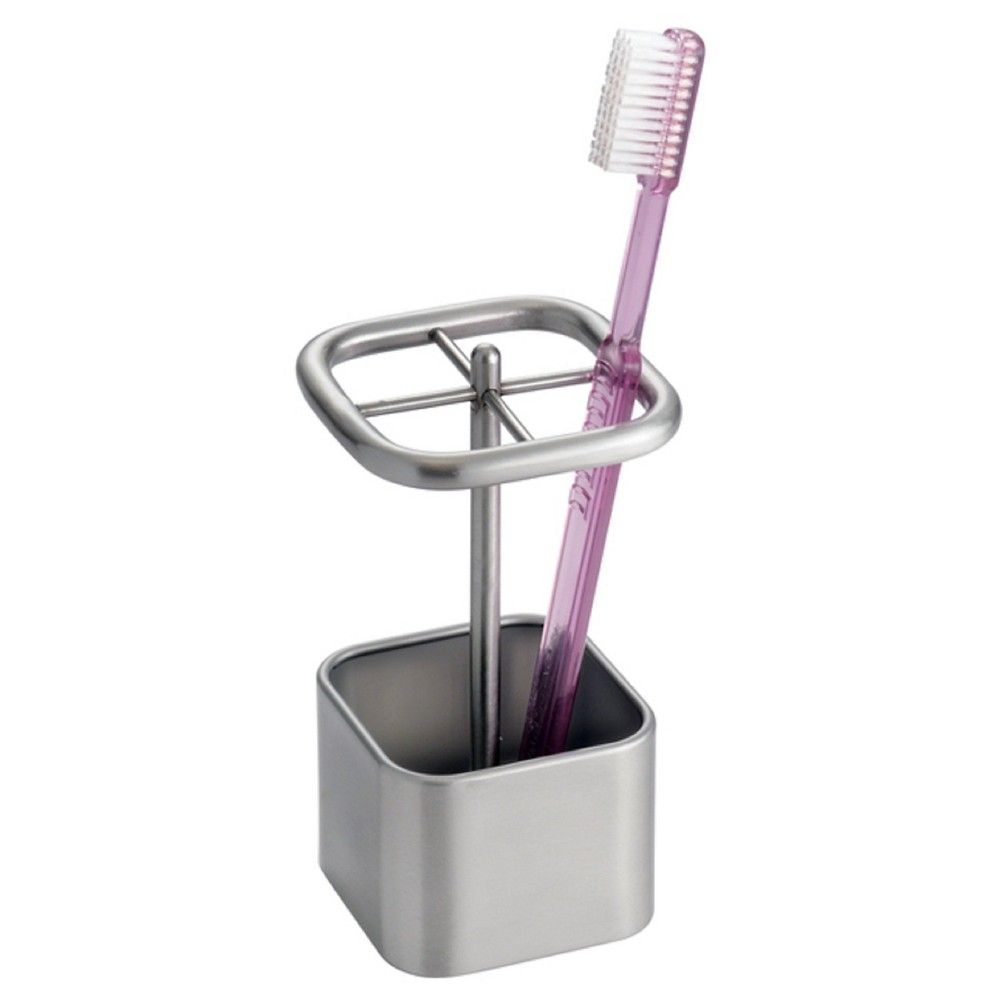 InterDesign Gia Stainless Steel Toothbrush Holder - Brushed | Target