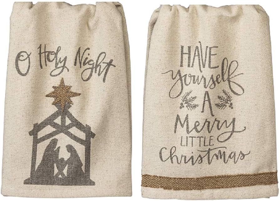 2 Piece Christmas Holiday Kitchen Towel Bundle, O Holy Night and Have Yourself A Merry Christmas | Amazon (US)