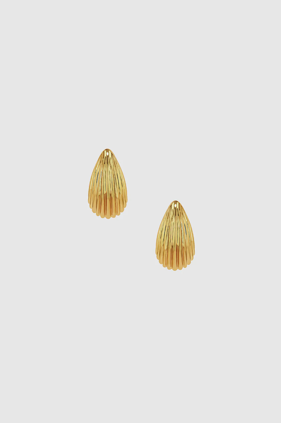 Ribbed Drop Earrings - Gold | Anine Bing