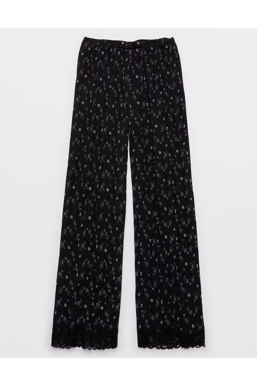 Aerie Real SoftÂ® Rib Trouser PJ Women's Shell Gray XL | Aerie