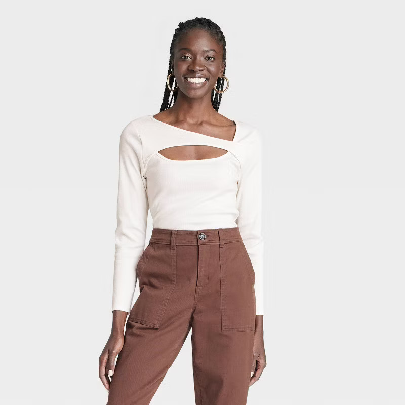 Women's Long Sleeve Fit T-Shirt - A New Day™ | Target