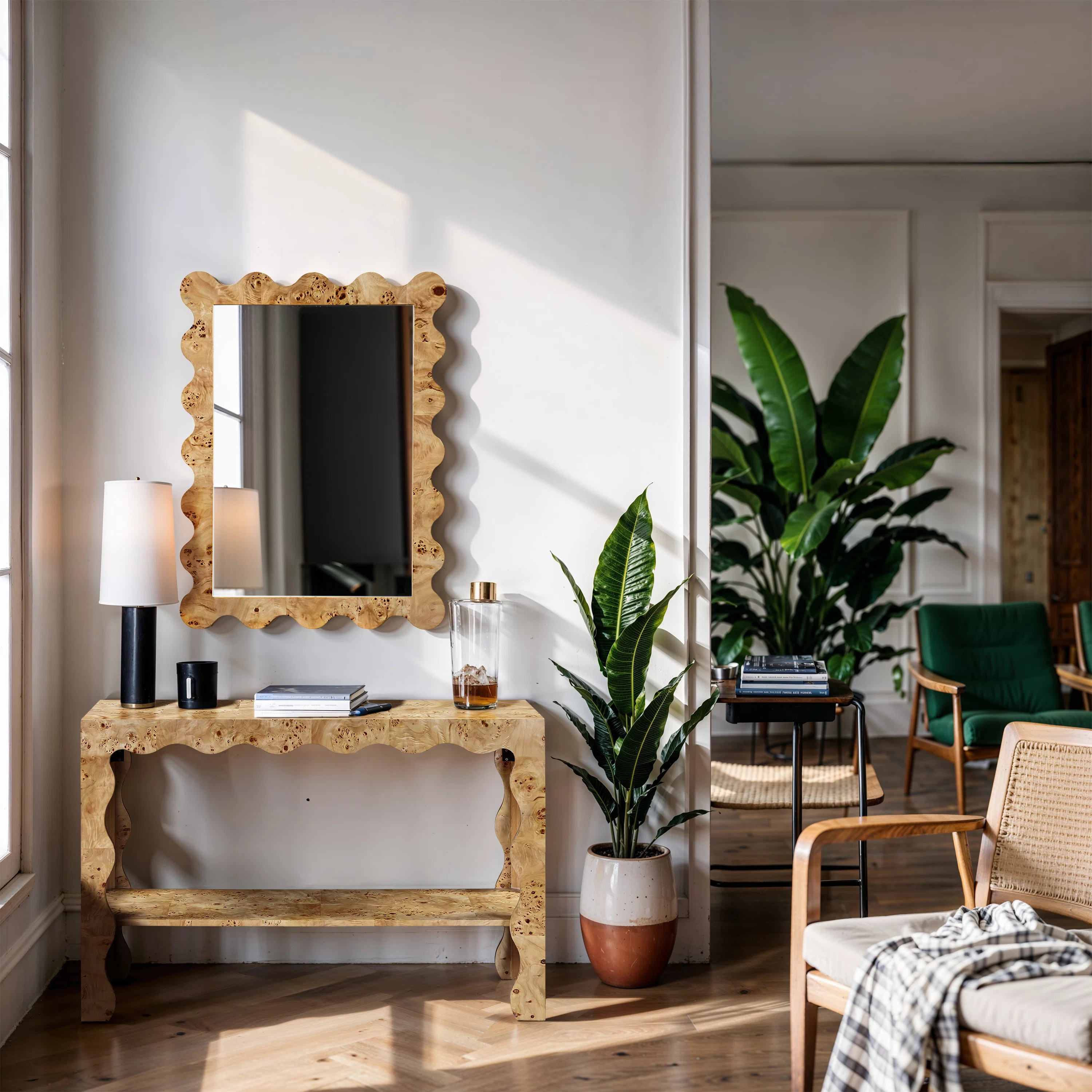 Seyed Burl Veneer Mirror | Wayfair North America