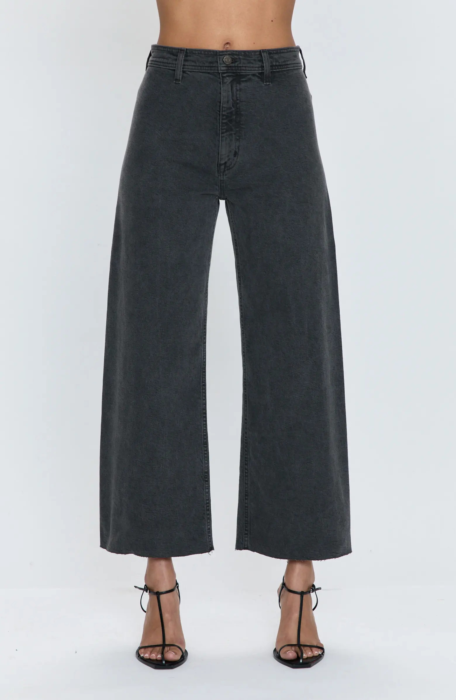 Penny High Waist Raw Hem Wide Leg Jeans | Nordstrom