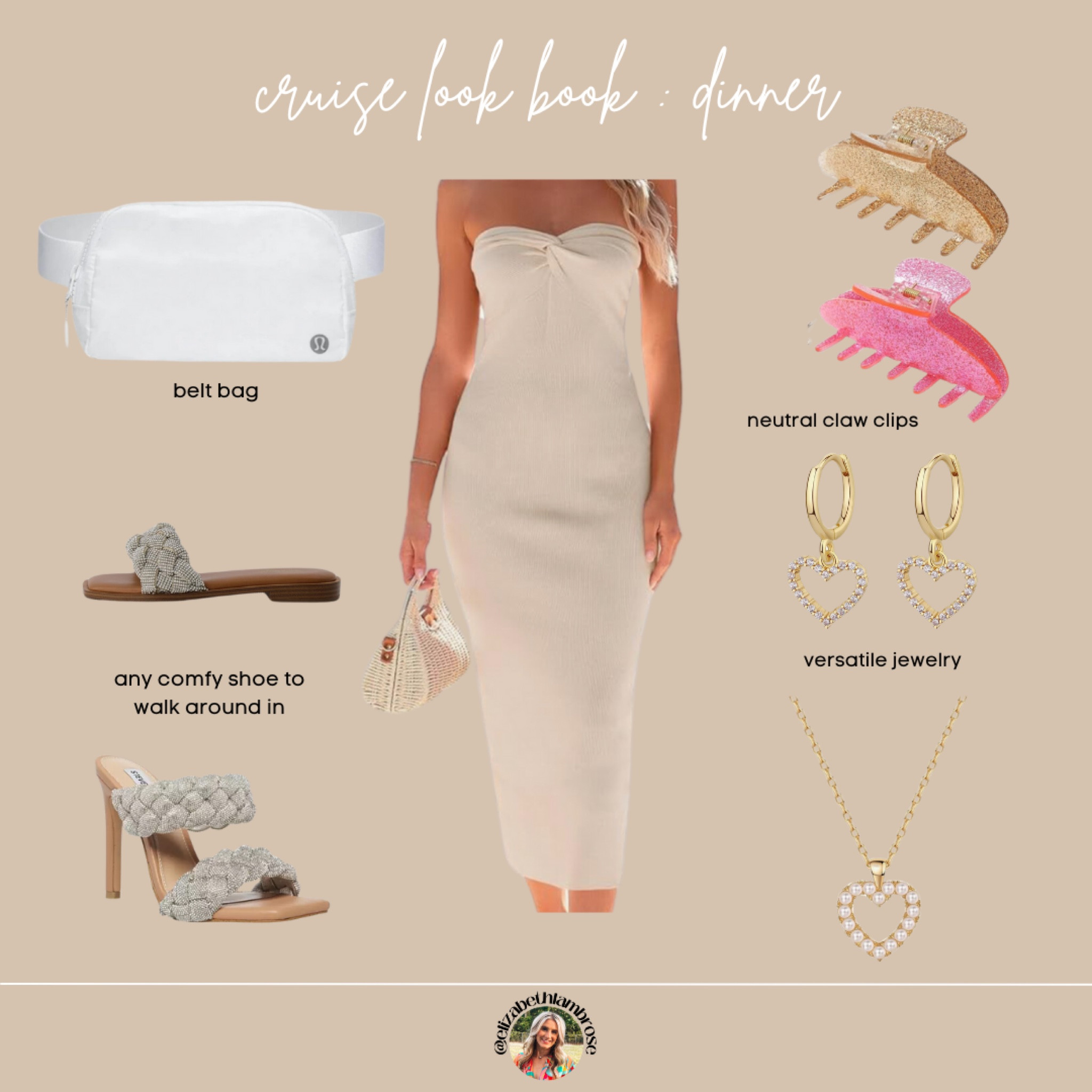 CRUISE LOOKS
love this dinner look, so cute and comfy!! 
dress, clips, shoes, and jewelry are amazon 

cruise / boarding / coastal / summer / spring top / tank / blue / tropical / beach / island / amazon / pink lily / cruise ideas / cruise outfits / resort wear / vacation / spring break / cover up / bikini / swimwear / beach bag / vacation outfit / outfit inspo 

#LTKtravel #LTKSeasonal #LTKstyletip