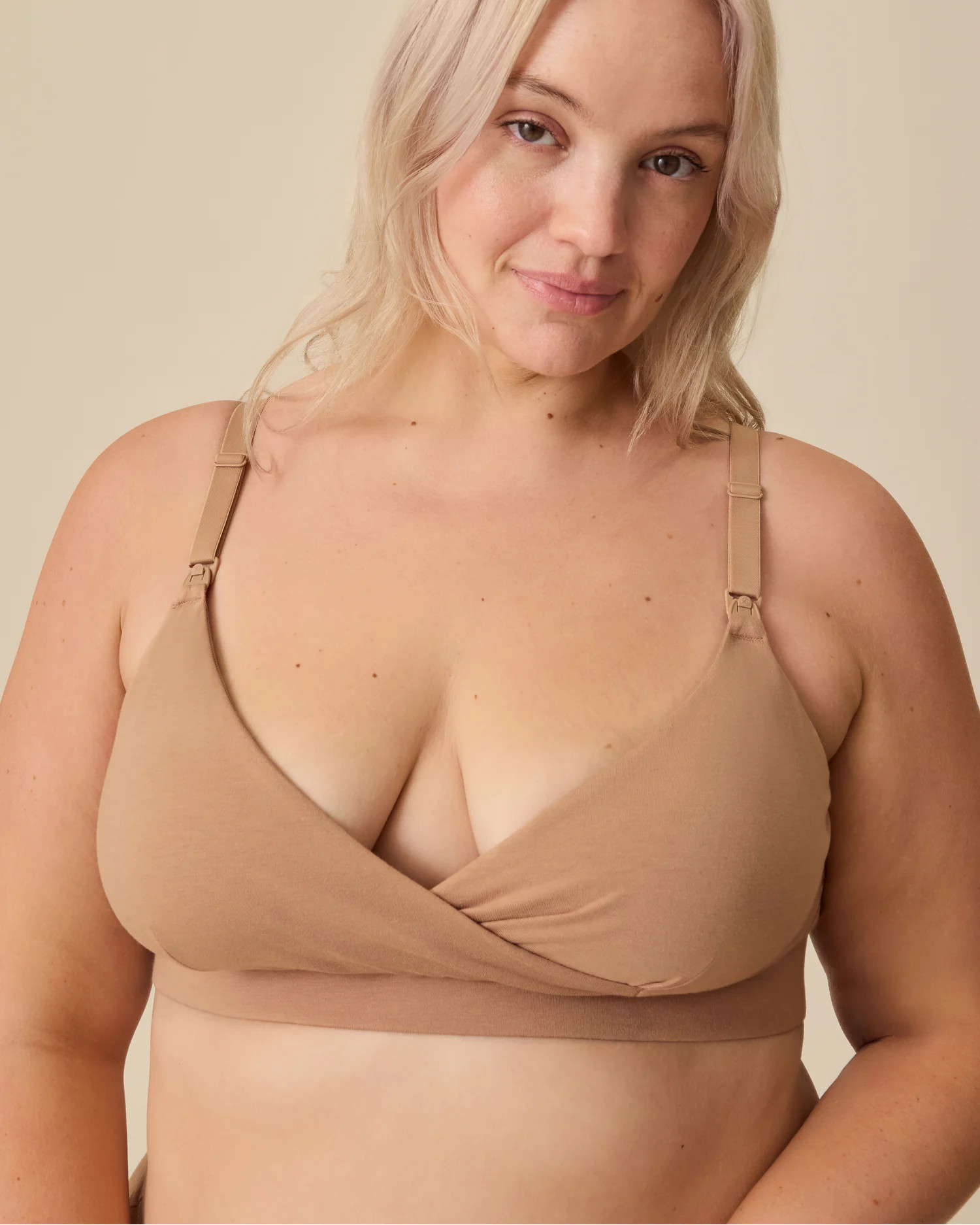 SoftStretch Cotton Nursing Bra | Buff - Kindred Bravely | Kindred Bravely