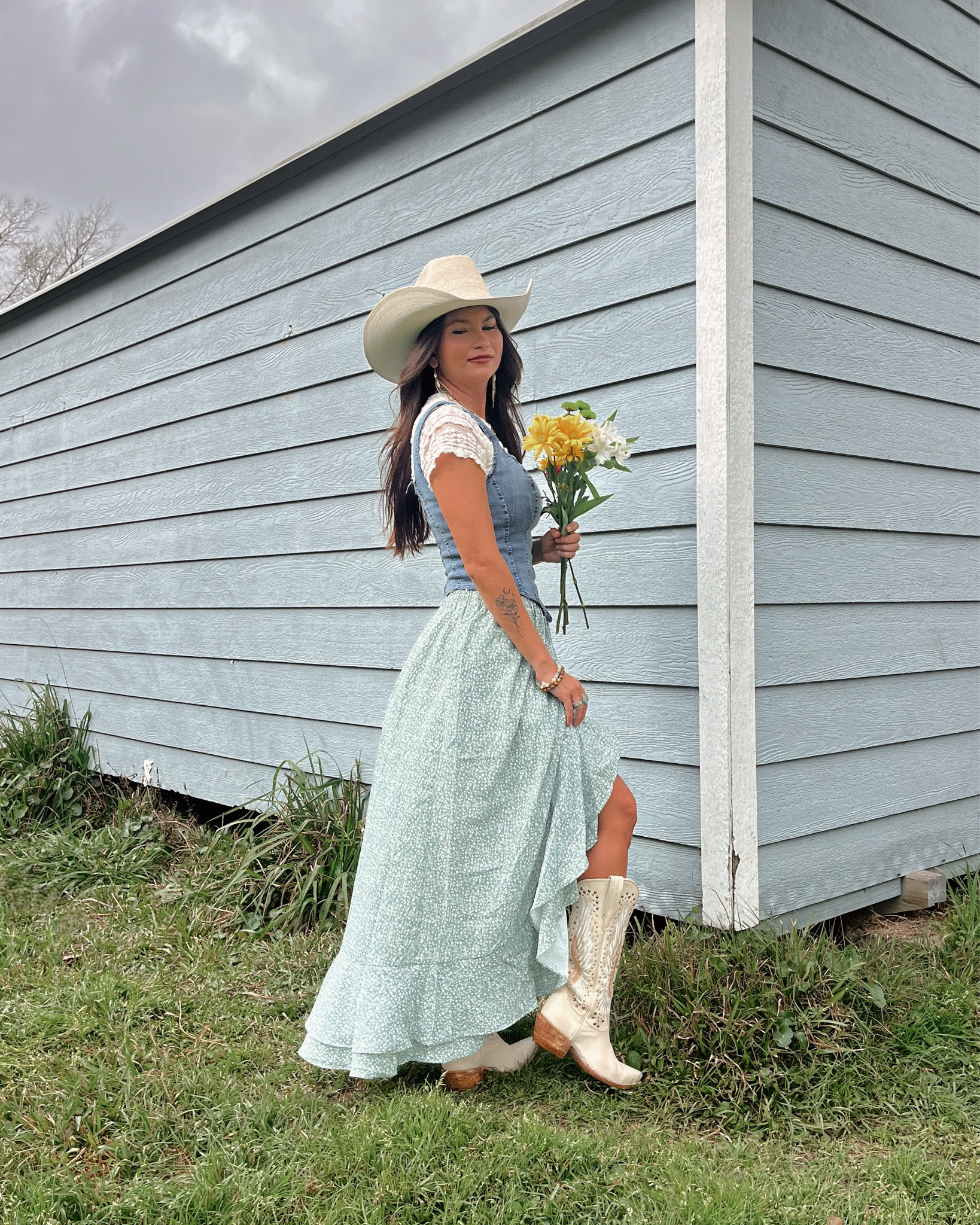 Styled my new Freebird boots in a western boho way! All the spring vibes! Would make a great Easter outfit 💐

#LTKootd #LTKSpringSale #LTKgrwm