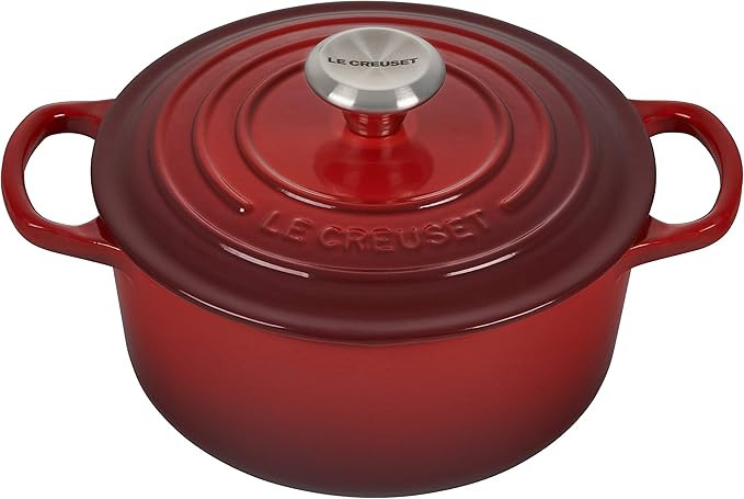 Le Creuset Enameled Cast Iron Signature Round Dutch Oven, 2 qt., Cerise | Amazon (US)