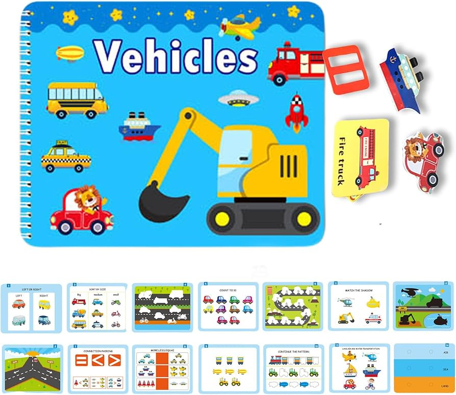 Flybean Montessori Preschool Busy Book for Toddlers, Kids Age 2+,Educational Sensory Book, Birthd... | Amazon (US)