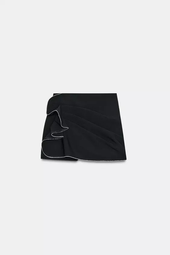 SHIMMER DRAPED SKORT | Zara UK