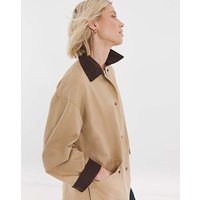 Cord Collar Relaxed Utility Barn Jacket Natural - JD Williams - Size: 12 | JD Williams (UK)
