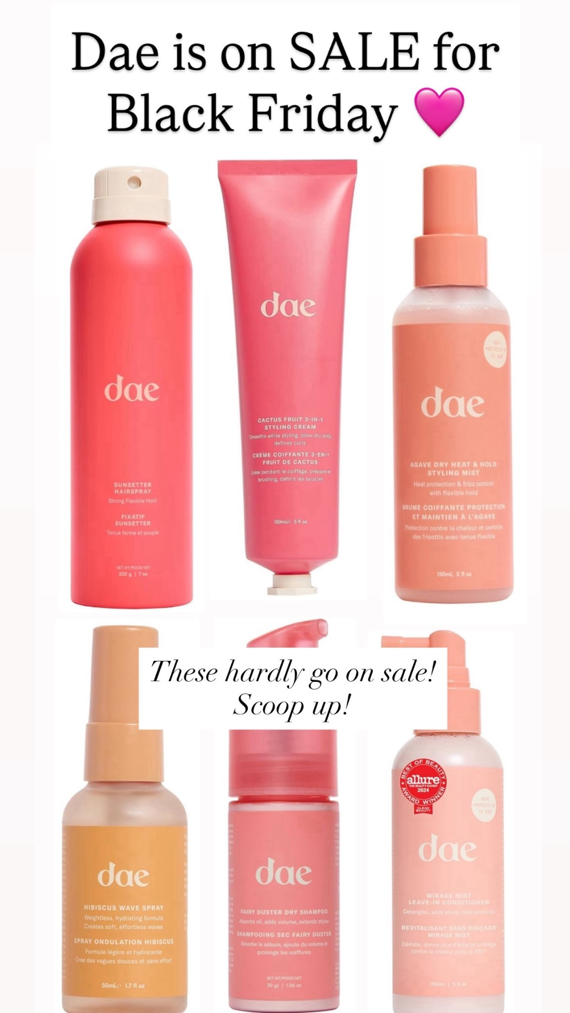 Don’t miss the deals on Dae Hair Products 

#LTKBeauty #LTKCyberWeek #LTKSaleAlert