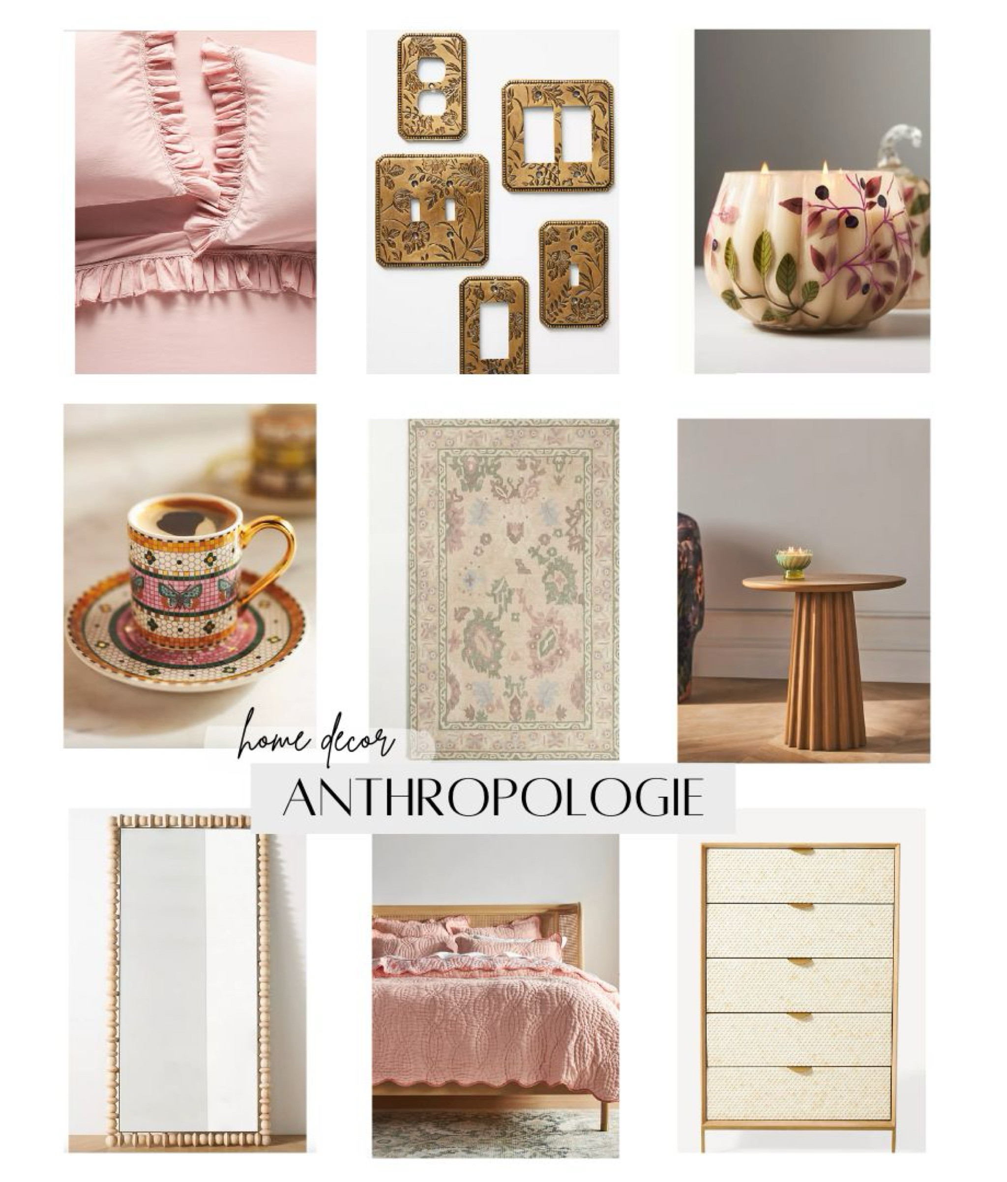 Anthropologie Home Decor

bedding, bedroom, apartment living, feminine home decor, interior design, candle, dresser, pink living room, city apartment 

#LTKStyleTip #LTKHome #LTKSeasonal