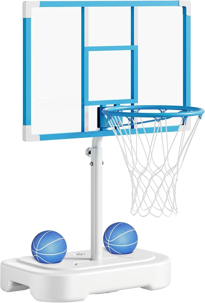 Yohood Pool Basketball Hoop, Stainless Steel Poolside Basketball Goal, Swimming Pool Basketball H... | Amazon (US)