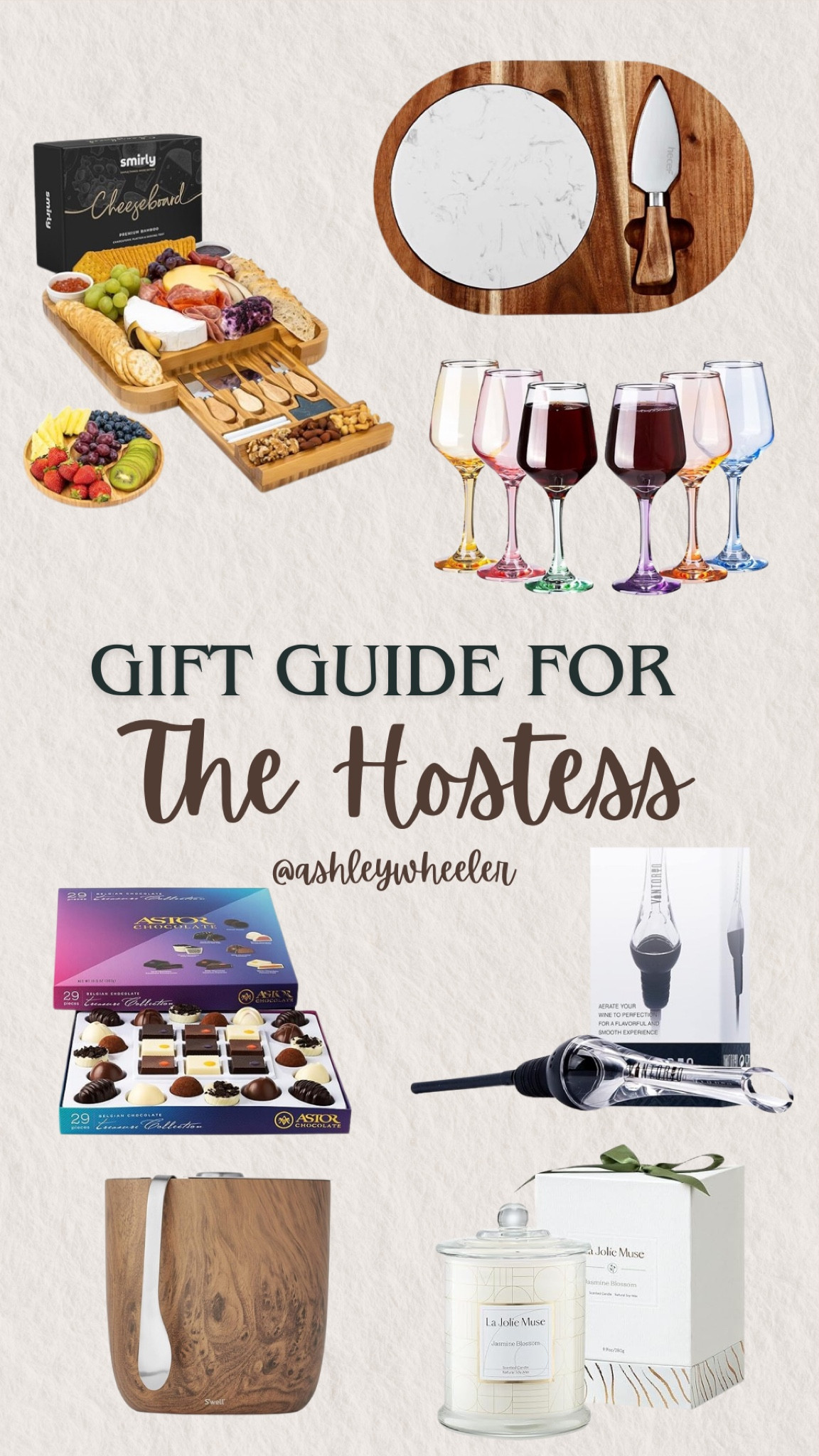 Gifts for the host! Or a new home owner. 

I’m actually excited about getting the chocolates myself. The wine pourer is chefs kiss. My husband got that for me last year as a holiday gift and we use it weekly. Make sure to use it only on reds  

#LTKGiftGuide #LTKHoliday #LTKhome