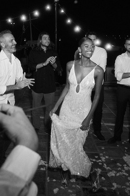 MISHA Sapphire Sequin Plunge Maxi Dress | Anthropologie (US)