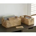 Better Homes & Gardens Natural Cane Weave Storage Basket Set, 2-Piece | Walmart (US)