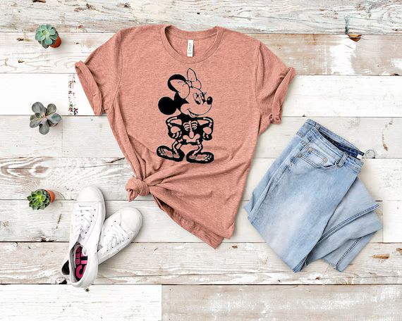 Minnie Skeleton Halloween Shirt/disney Halloween Shirt/minnie - Etsy | Etsy (US)