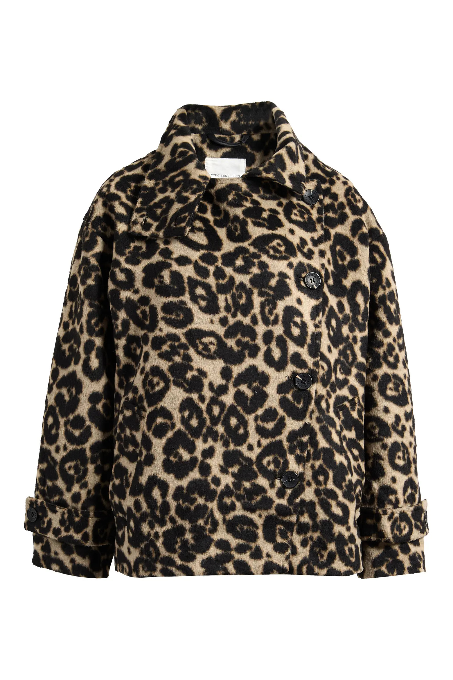 Leopard Print Funnel Neck Cocoon Coat (Women) | Nordstrom | Nordstrom