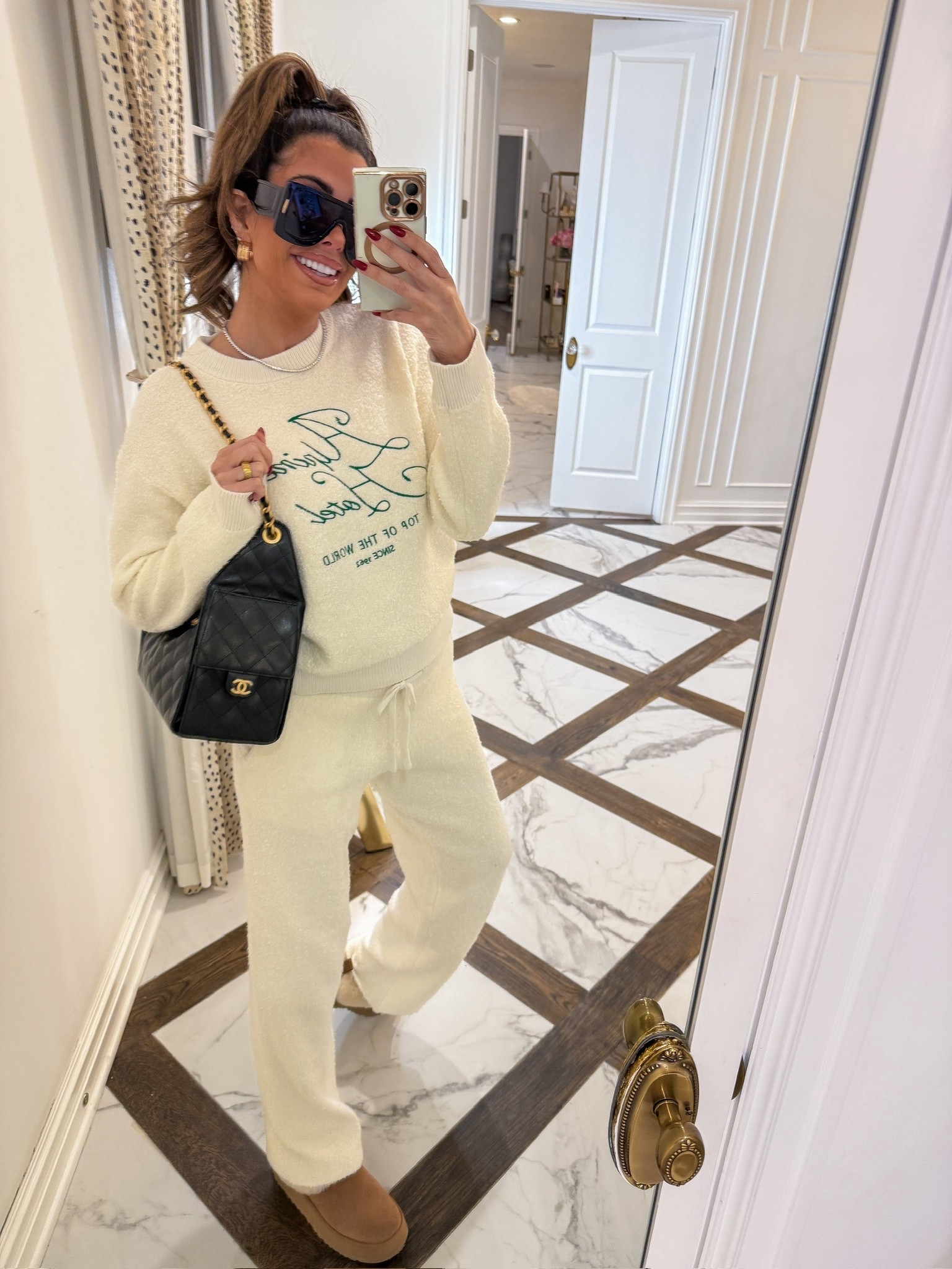 This adorable matching set! I’m wearing a size medium in both the top and pants! Linking a lookalike pair of my Uggs! 

Target Haul, Target matching set, Matching sets, Comfy outfit, Casual outfit, Lounge Set, Emily Ann Gemma

#LTKSeasonal #LTKootd #LTKFindsUnder50