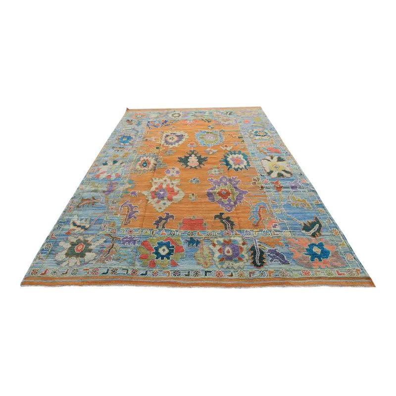 Boho Turkish Tribal Fun Kilim Rug - 9' X 12' | Chairish