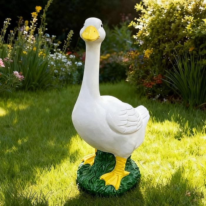 Porch Goose Statue Garden Décor - Large Porch Goose Statues, Lawn Goose Sculpture, 20″ Porch D... | Amazon (US)