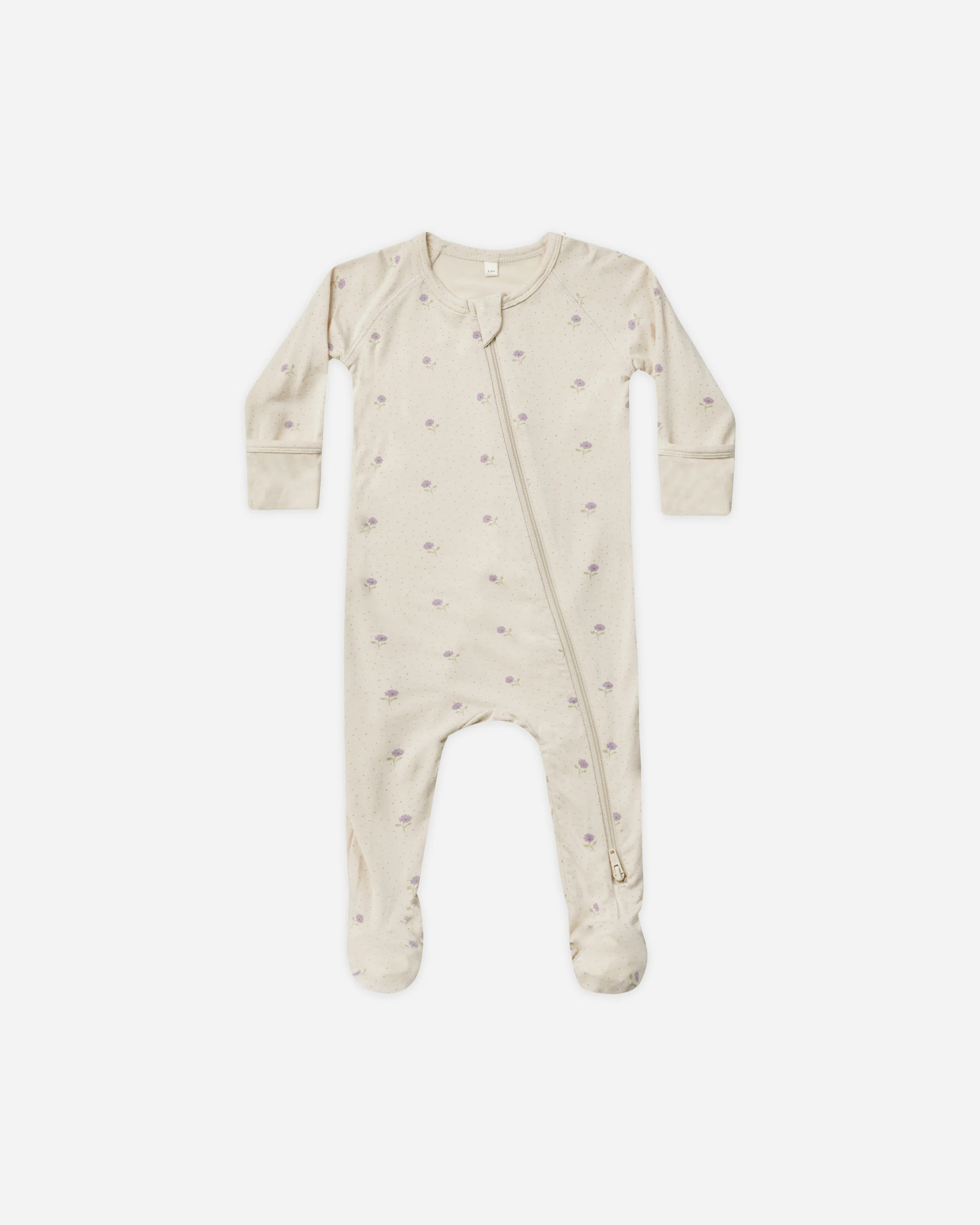 Bamboo Zip Footie || Sweet Pea | Rylee + Cru