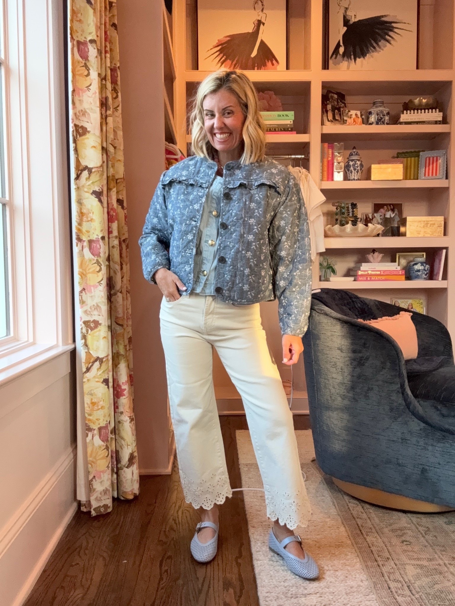 Y’all this jacket is soooo cute! I just cannot get enough of Walmart right now. 
Jacket - xs
Top - small
Pants - 2 
Flats - 7.5 (sized down half)

#LTKgrwm #LTKOver40 #LTKmomlife