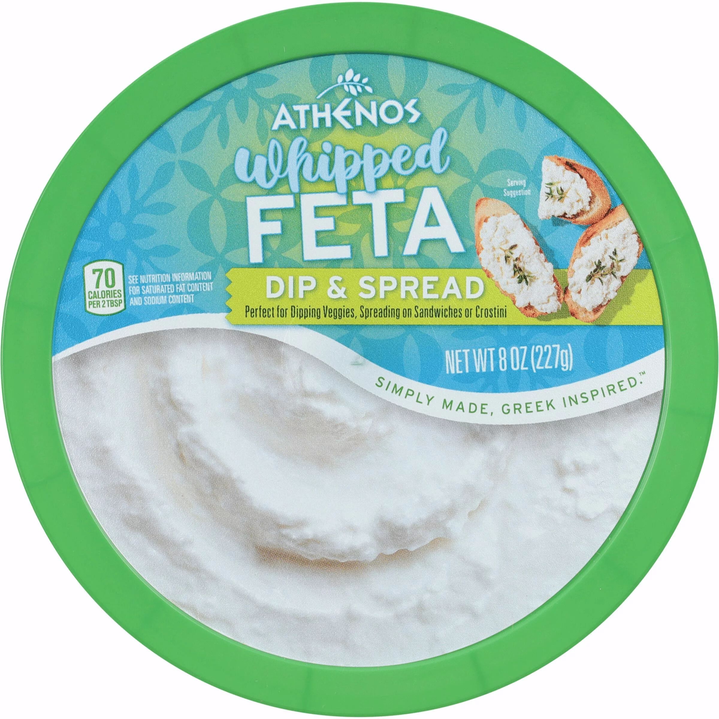 Athenos Traditional Whipped Feta Gluten Free Cheese Dip & Spread, 8oz Fresh | Walmart (US)