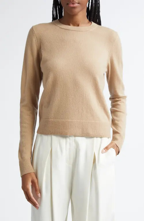 Vince Classic Crewneck Cashmere Sweater in Camel at Nordstrom, Size Medium | Nordstrom
